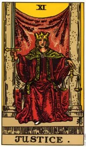 Justice tarot card