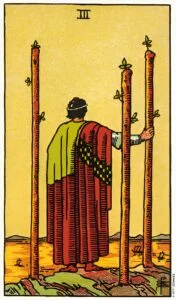 Three of Wands tarot card