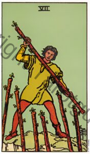 seven of wands tarot card