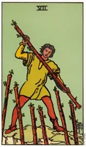 seven of wands tarot card