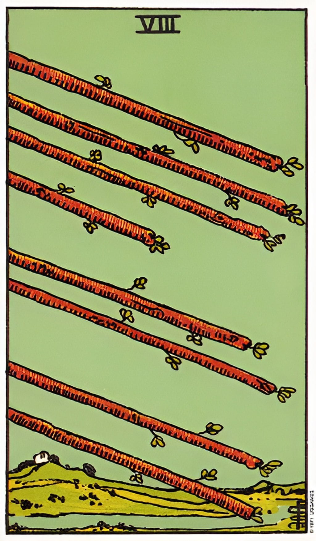 Eight of Wands tarot card