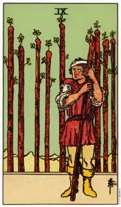 Nine of Wands tarot card