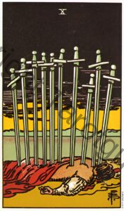 Ten of Swords tarot card