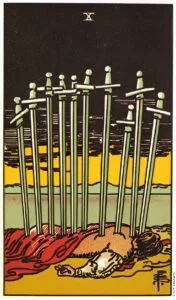 Ten of Swords tarot card