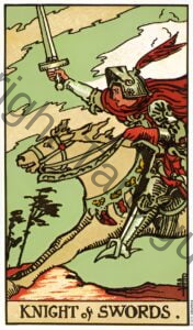 Knight of Swords tarot card