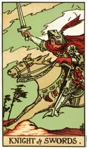 Knight of Swords tarot card