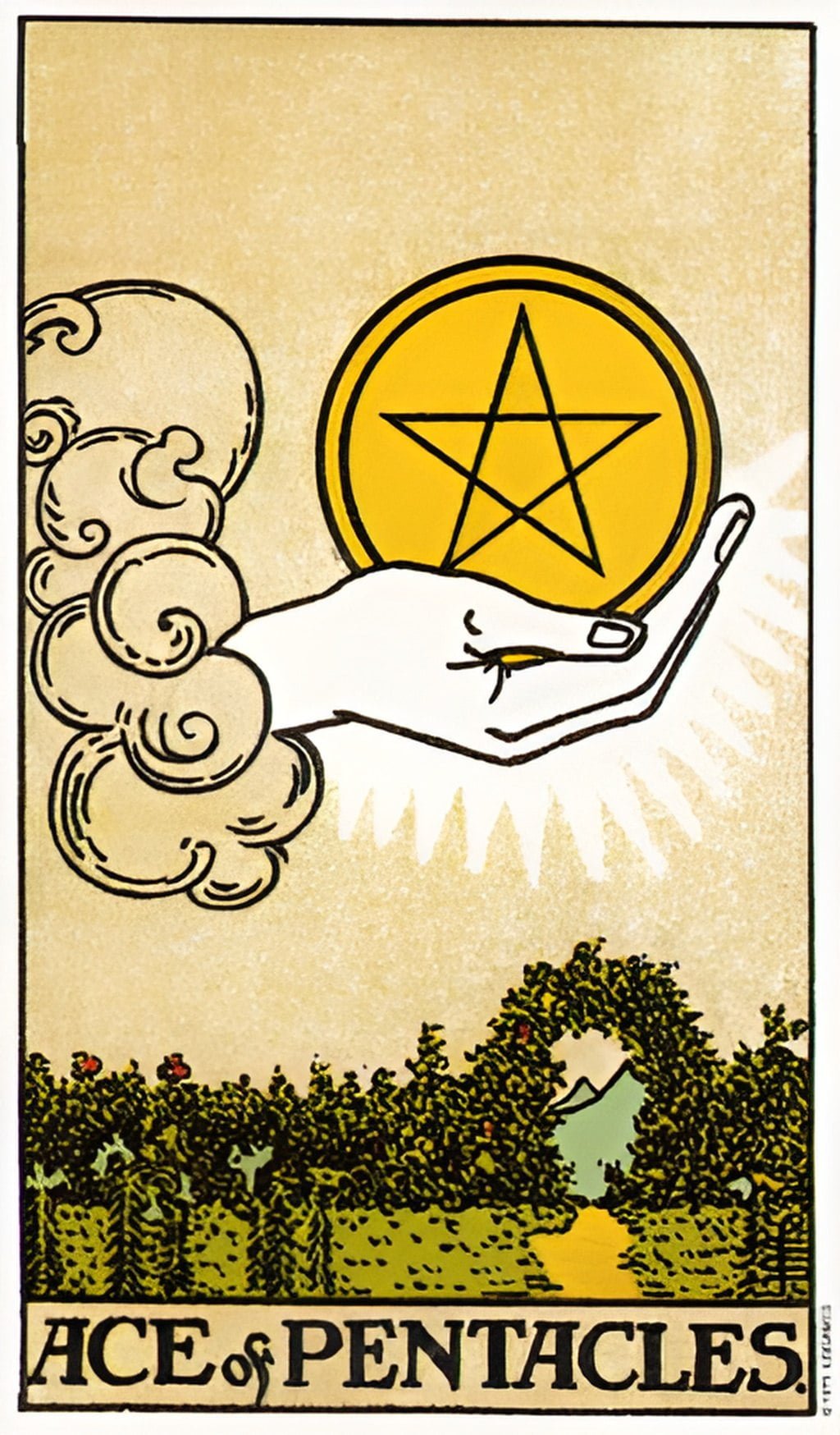 Ace of Pentacles tarot card