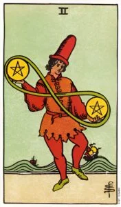 Two of Pentacles tarot card