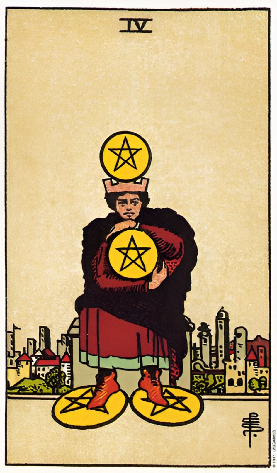 Four of Pentacles tarot card