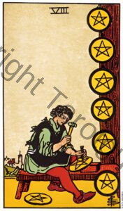 Eight of Pentacles tarot card